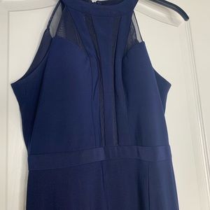 Long navy dress
